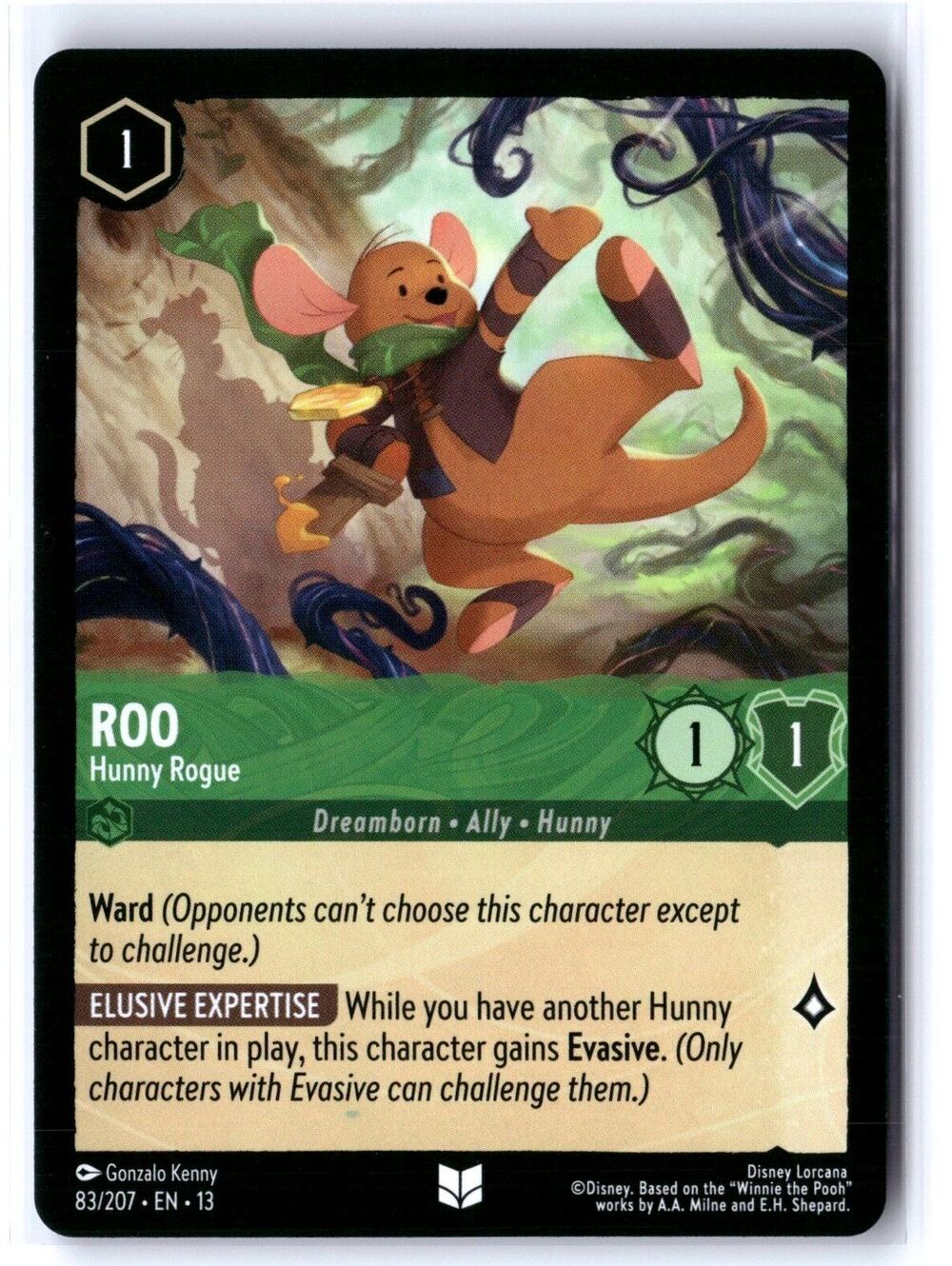 Roo - Hunny Rogue Uncommon Attack of the Vine! 83/207 NM